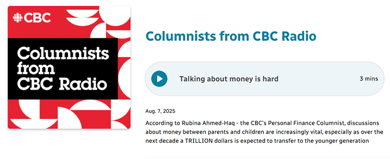 Columnists from CBC Radio: Talking about money is hard